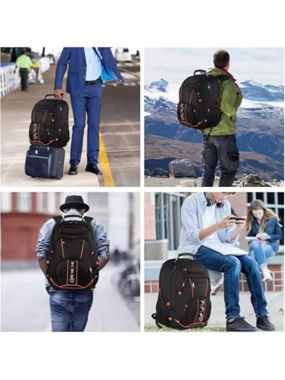 Extra Large Travel Laptop Backpack TSA Gaming Computer Backpack RFID Bag
